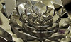 Close-up of the intricate craftsmanship on KAGE's stainless steel "Stella".